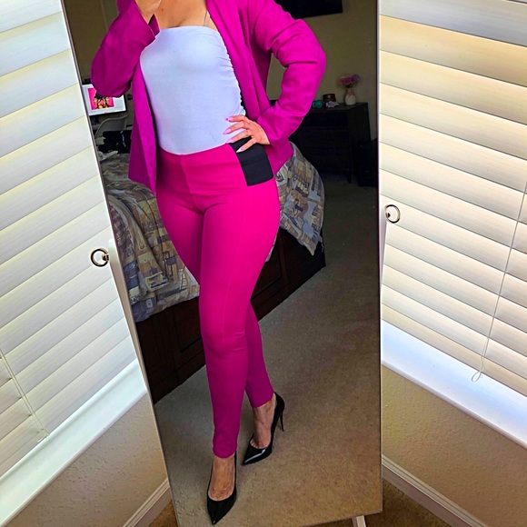 Shinestar hot pink high rise pants size M - Picture 3 of 7